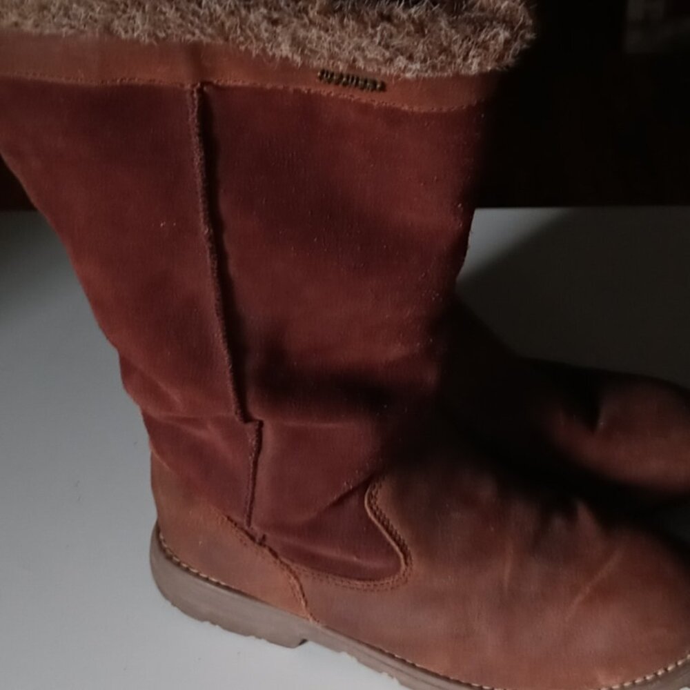Skechers Brown Suede Faux Fur-Lined 8.5M  Boots